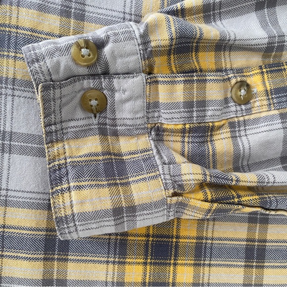 Royal Robbins Men’s Yellow Light Gray & Black XXL Flannel Shirt - Picture 6 of 7